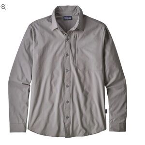 Patagonia sz M Long-Sleeved Skiddore Shirt Hex Grey Casual Shirt like new